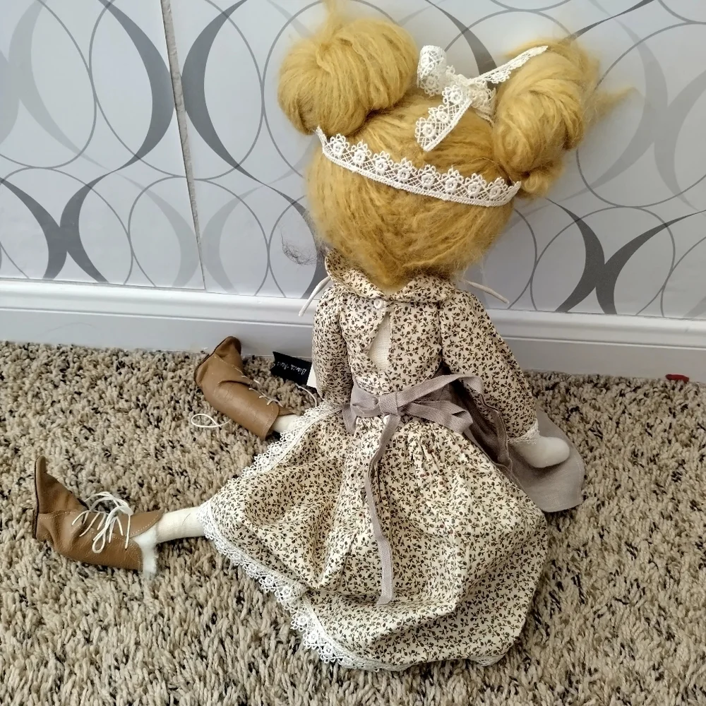 heirloom Rag Doll bianca maria Apron Dress handmade dolls